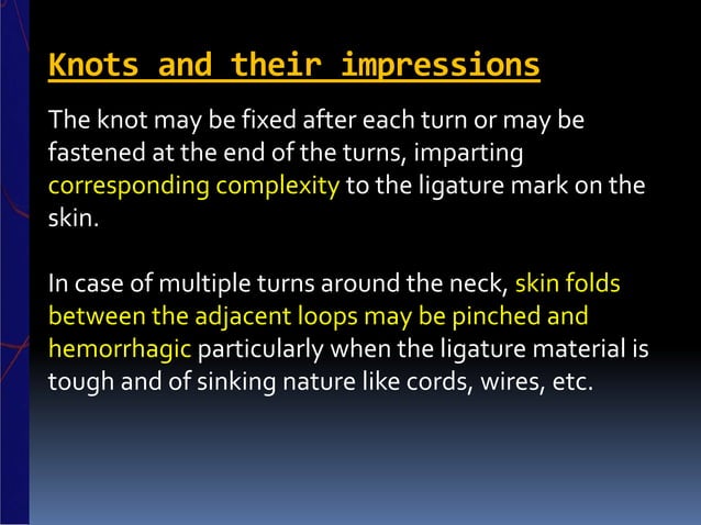 Strangulation a forensic view | PPTX | Death, Injury, or Military ...