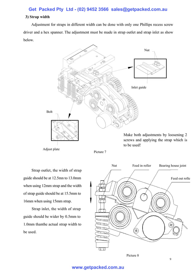 Strapping machine manual PDF