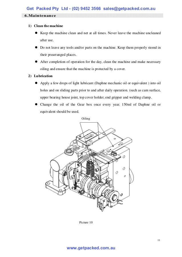 Strapping machine manual