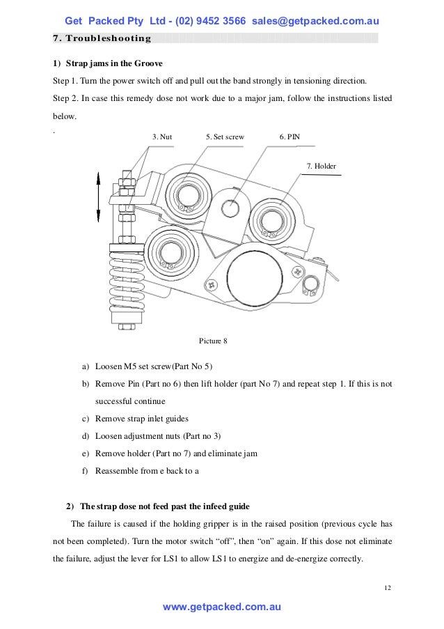 Strapping machine manual