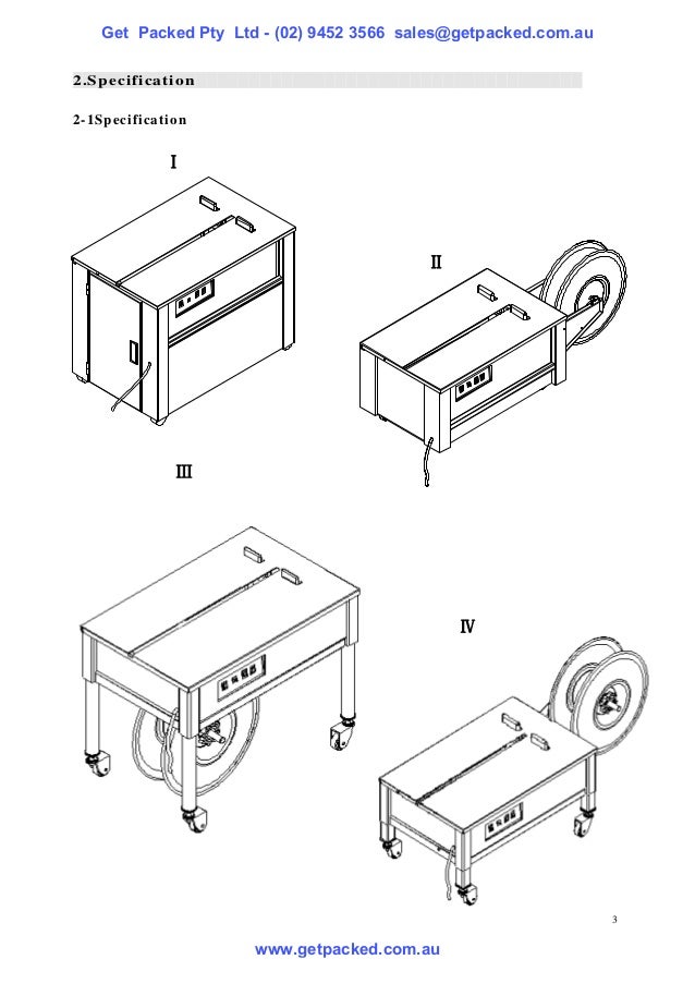 Strapping machine manual