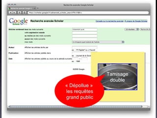 Tamisage double « Dépollue »  les requêtes grand public 