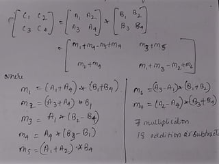 Efficient Matrix Multiplication Using Strassen's Algorithm and Divide ...