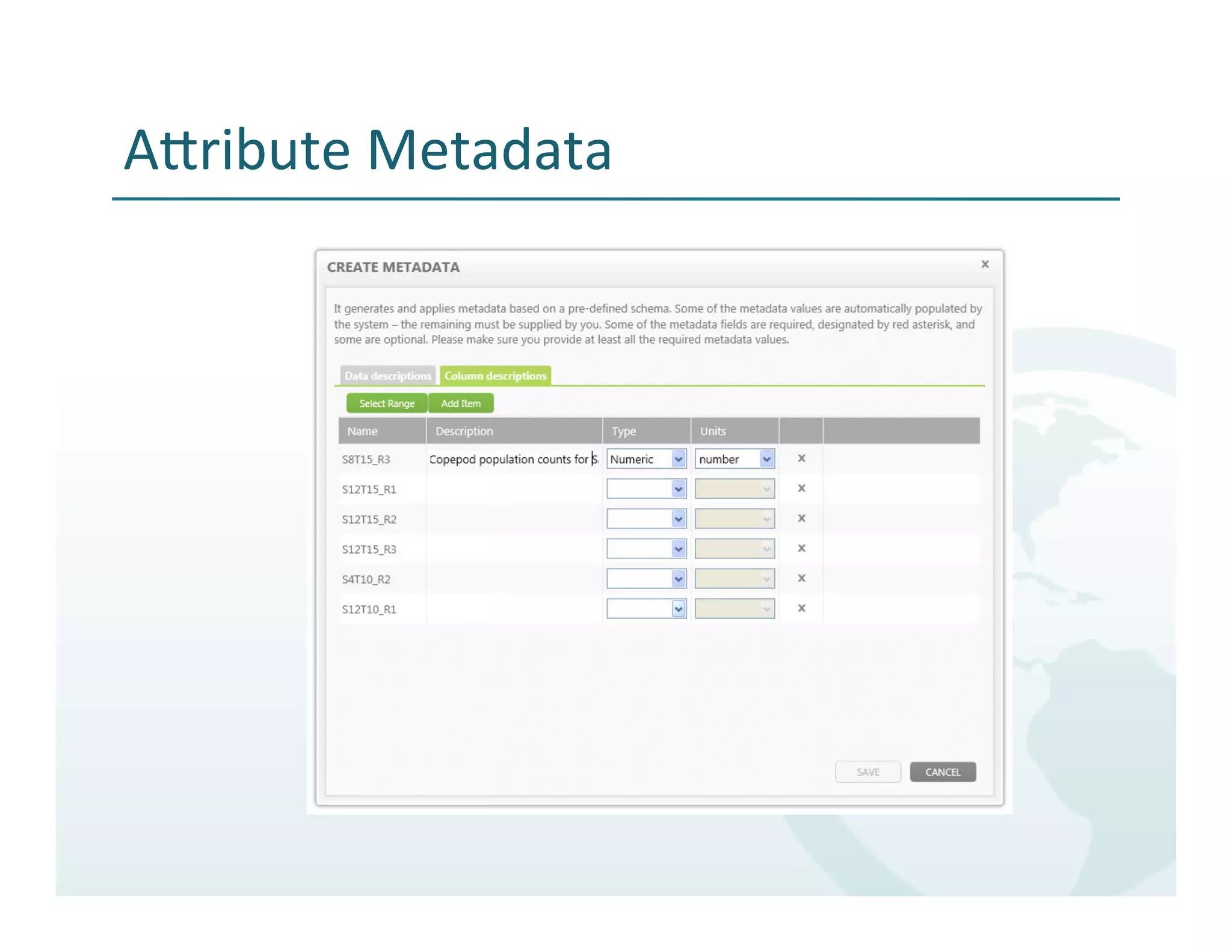 Aribute	
  Metadata	
  
 