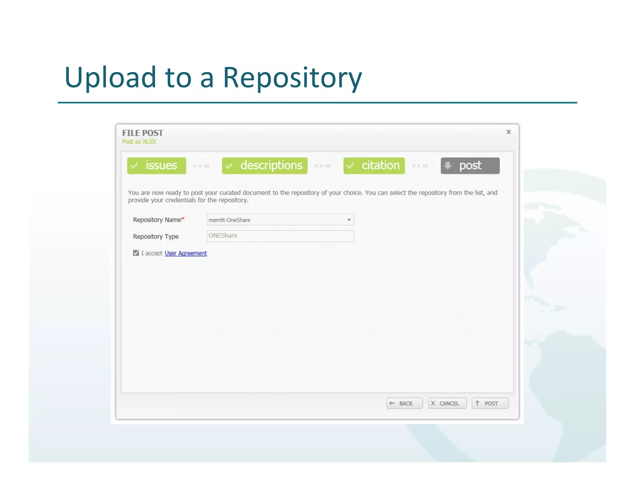 Upload	
  to	
  a	
  Repository	
  
 