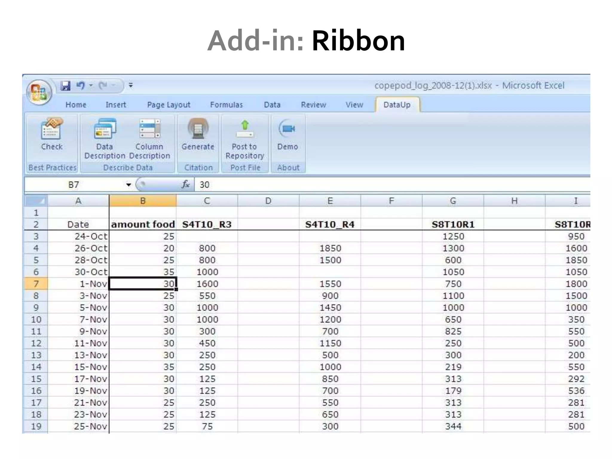 Add-in: Ribbon
 