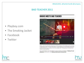 BAD TEACHER 2011 Playboy.com The Smoking Jacket Facebook Twitter 