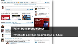 Panel Data Econometrics<br />Which site activities are predictive of future engagement?<br />