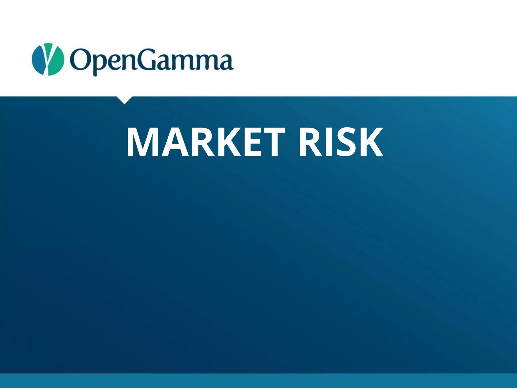 MARKET RISK
 