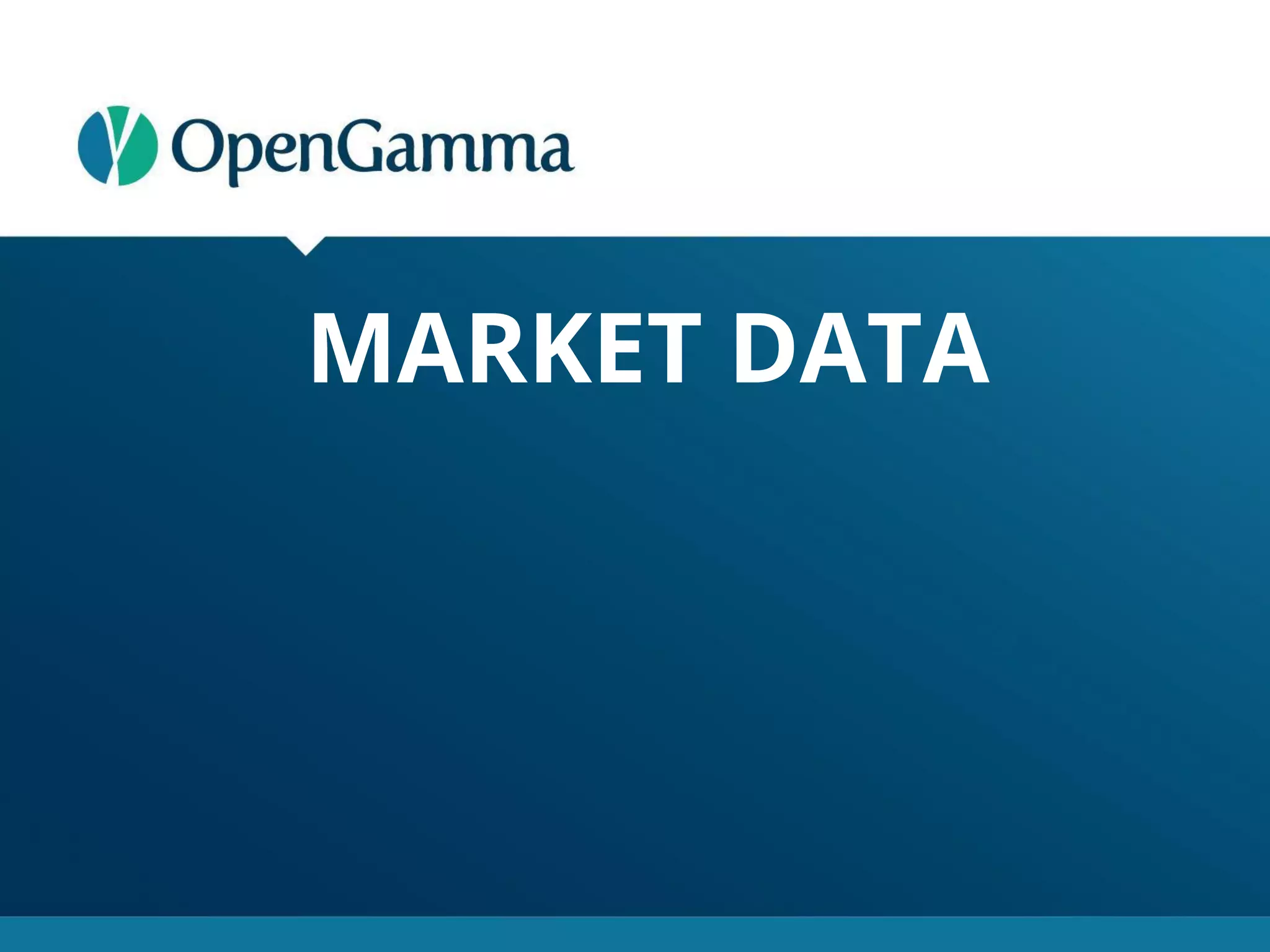 MARKET DATA
 