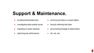 Data Engineer Netflix Data Engineering Efficiency @ Netflix - Strata 2017 | PPTX
