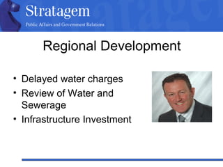 Regional Development Delayed water charges Review of Water and  Sewerage Infrastructure Investment 