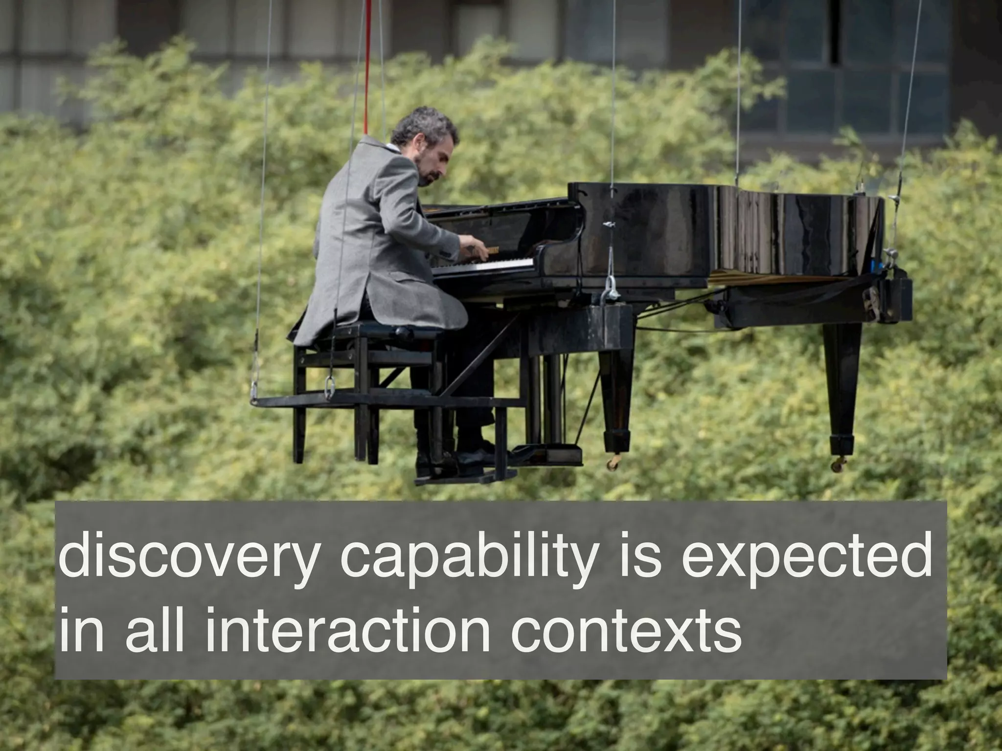 discovery capability is expected
in all interaction contexts
 