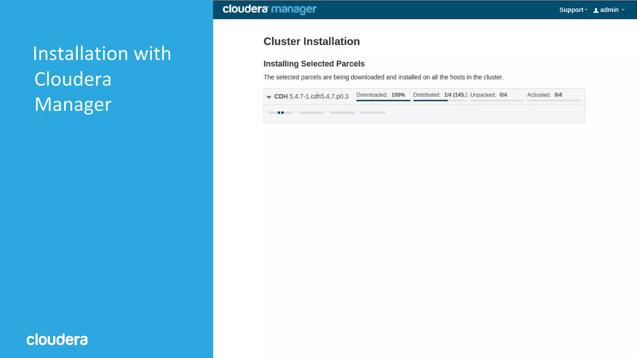 38© Cloudera, Inc. All rights reserved.
Installation with
Cloudera
Manager
 