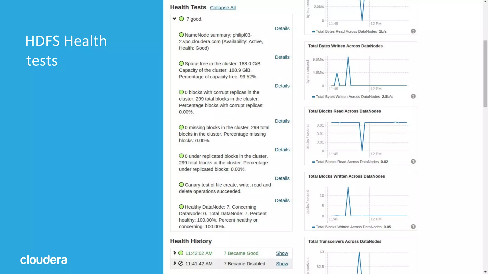 50© Cloudera, Inc. All rights reserved.
HDFS Health
tests
 