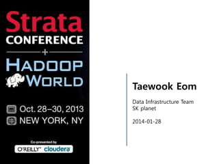 Taewook Eom
Data Infrastructure Team
SK planet
2014-01-28

 