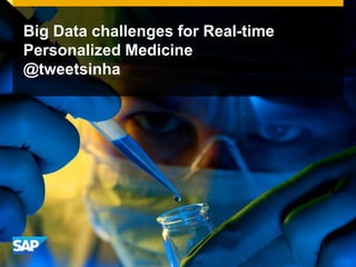 Big Data challenges for Real-time
Personalized Medicine
@tweetsinha
 