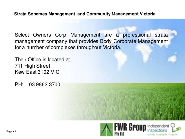 Strata schemes management act victoria presentation select ...