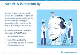 AutoML and Interpretability in Healthcare | PPTX