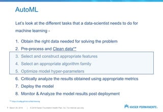 AutoML and Interpretability in Healthcare | PPTX