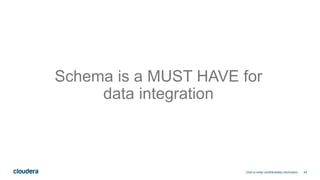 44
Schema is a MUST HAVE for
data integration
Click to enter confidentiality information
 