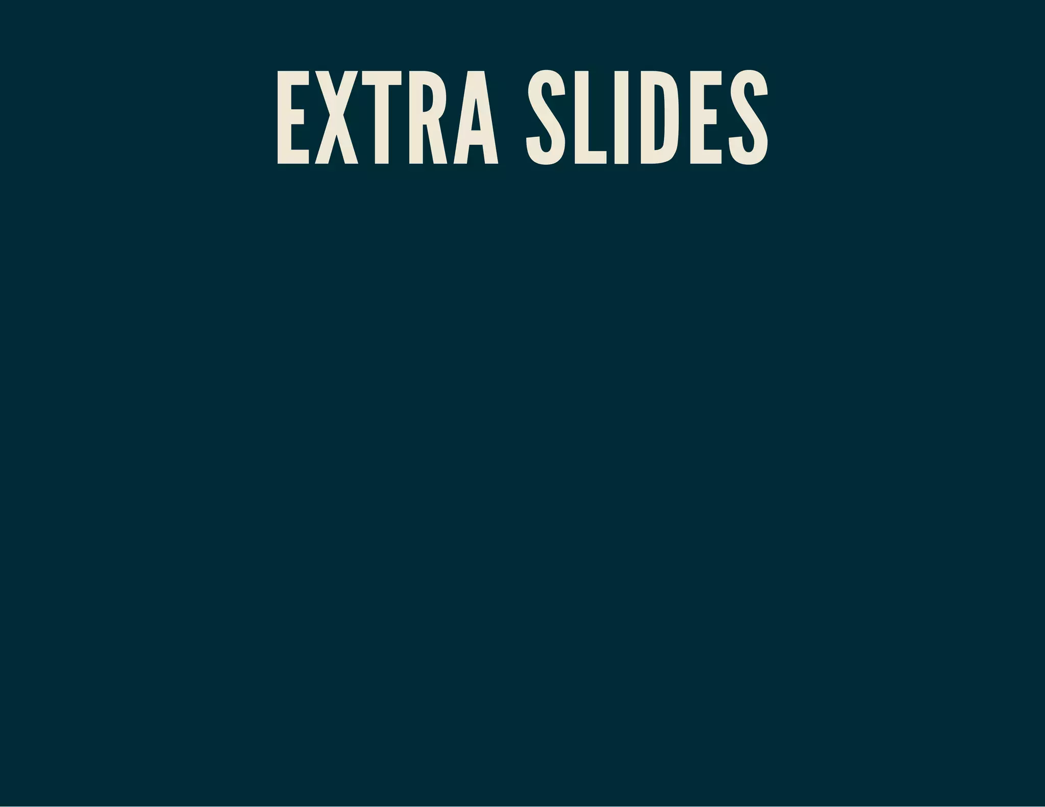 EXTRA SLIDES
 