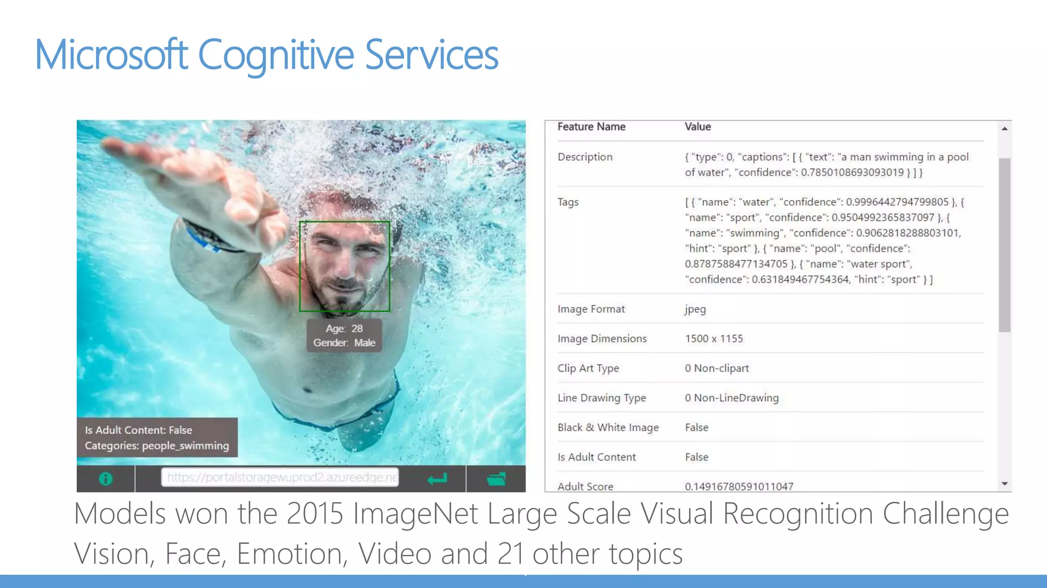 Use Cloud APIs
Microsoft Cognitive Services
Clarifai
Google Cloud Vision
IBM Watson Services
Amazon Rekognition
Tip : Resize to 224x224 at under 50% compression with bilinear interpolation
before network transmission
But don’t resize for Text / OCR projects
 