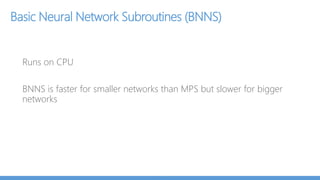 Several JavaScript Libraries
Run large CNNs
• Tensorfire
• WebDNN
• Keras-JS
• MXNetJS
• CaffeJS
Train and Run CNNs
• DeepLearn.js
• ConvNetJS
Train and Run LSTMs
• Brain.js
• Synaptic.js
Train and Run NNs
• Mind.js
• DN2A
 