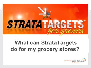 What can StrataTargets do for my grocery stores?   