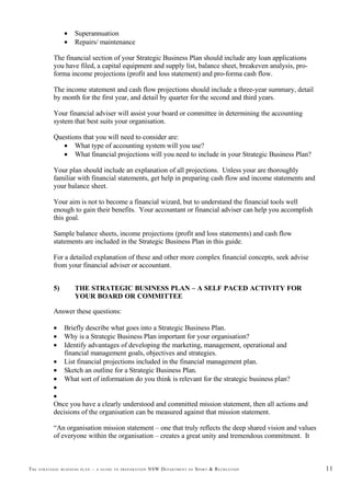 The Strategic Business Plan