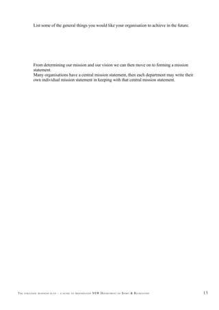 The Strategic Business Plan