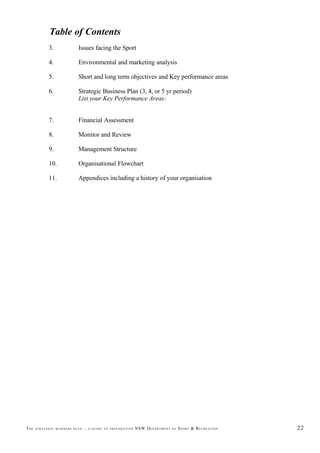 The Strategic Business Plan