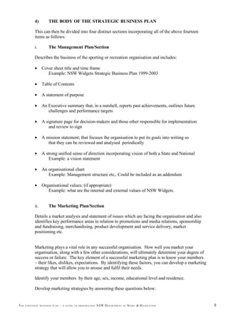 The Strategic Business Plan