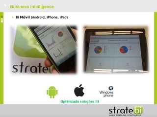    Business Intelligence

      BI Móvil (Android, iPhone, iPad)




                                 Optimizado s oluç ões BI
 