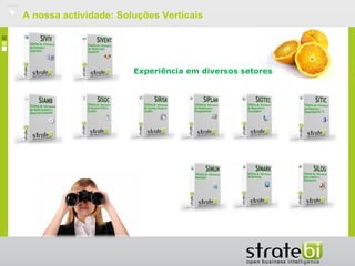    A nossa actividade: Soluções Verticais




                           Experiência em diversos setores
 