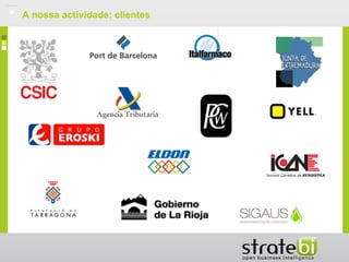    A nossa actividade: clientes
 