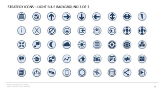 INSERT LOGO OR CO. NAME -
VIEW>MASTER>SLIDE MASTER
i X
94
$
CEO
?
STRATEGY ICONS – LIGHT BLUE BACKGROUND 3 OF 3
 
