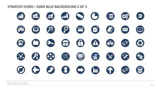 INSERT LOGO OR CO. NAME -
VIEW>MASTER>SLIDE MASTER 96
$
WWW.
1.
2.
3.
STRATEGY ICONS – DARK BLUE BACKGROUND 2 OF 3
 