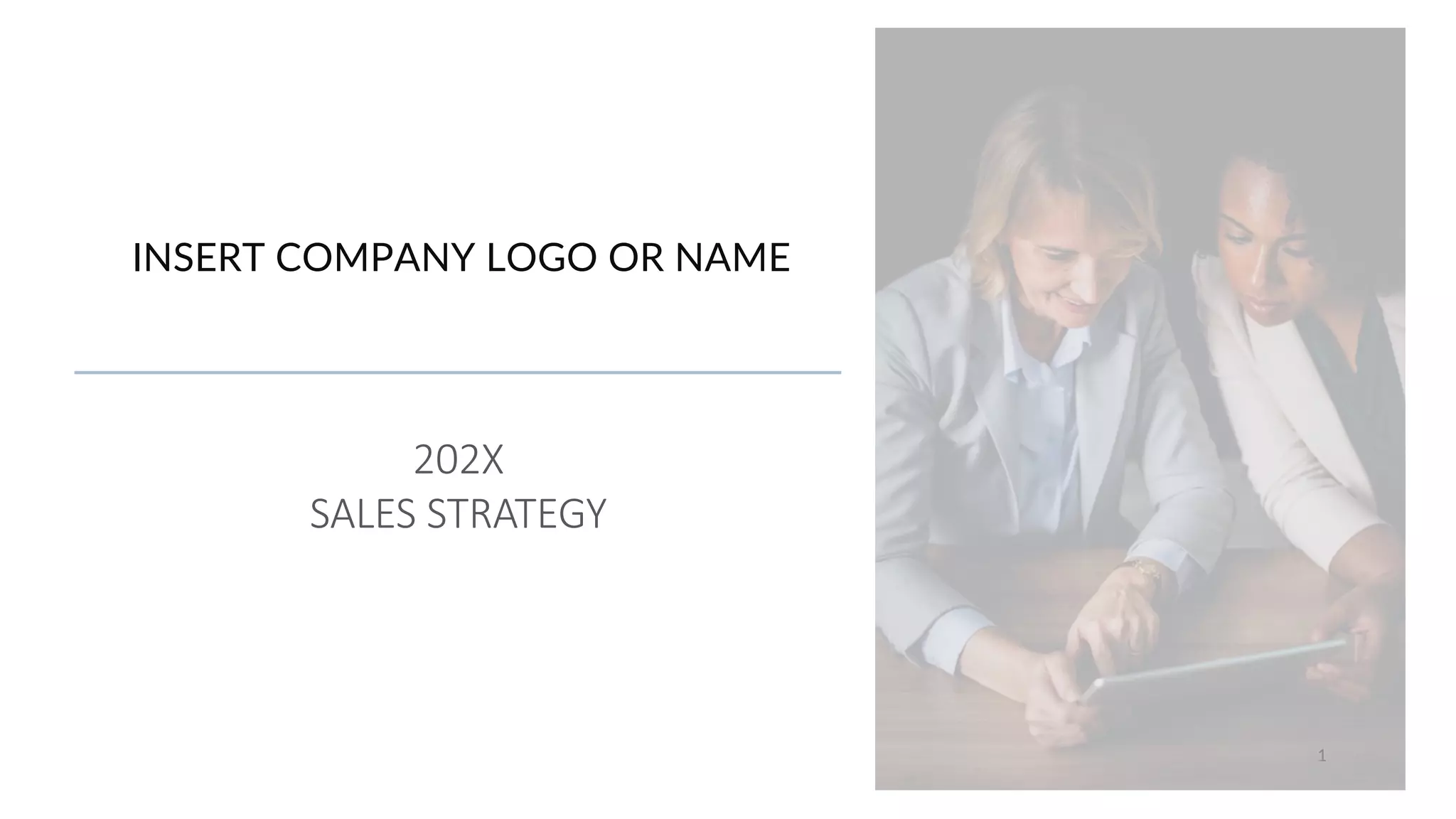 INSERT COMPANY LOGO OR NAME
202X
SALES STRATEGY
1
 
