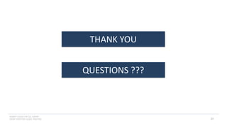 INSERT LOGO OR CO. NAME -
VIEW>MASTER>SLIDE MASTER
THANK YOU
QUESTIONS ???
37
 