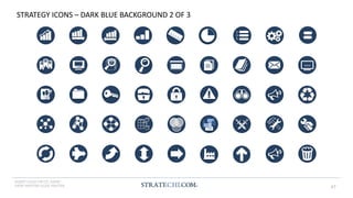INSERT LOGO OR CO. NAME -
VIEW>MASTER>SLIDE MASTER 67
$
WWW.
1.
2.
3.
STRATEGY ICONS – DARK BLUE BACKGROUND 2 OF 3
 