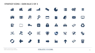 INSERT LOGO OR CO. NAME -
VIEW>MASTER>SLIDE MASTER 73
$
WWW.
1.
2.
3.
STRATEGY ICONS – DARK BLUE 2 OF 3
 