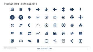 INSERT LOGO OR CO. NAME -
VIEW>MASTER>SLIDE MASTER 74
i
$
X
CEO
?
STRATEGY ICONS – DARK BLUE 3 OF 3
 
