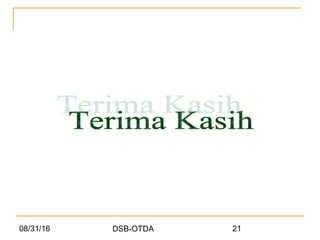 08/31/16 DSB-OTDA 21
 