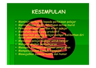 Strategi & Pendekatan P&P