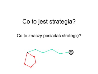 Co to jest strategia? Co to znaczy posiadać strategię? 