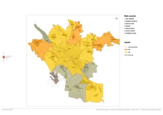 Mediu comunitar
                                                                   1. SPIRIT COMUNITAR
                                                                   2. SIGURANTA CETATENILOR
                                                                   3. DOTARI DE CAZARE
                                                                   4. MAGAZINE
                                                                   5. DOTARI CULTURALE
                                                                   6. FACILITATI SPORTIVE
                                                                   7. PATRIMONIU CULTURAL




                                                                   Legenda

                                                                           Limita administrativa
                                                                           Bine

                                                                           Slab

                                                                           Foarte slab
    Capitolul 1
 23
    Audit




28 februarie 2007   Planul de Amenajare a Teritoriului Municipiului Chiºinãu | Etapa a-II-a | Strategia de dezvoltare teritorialã
 