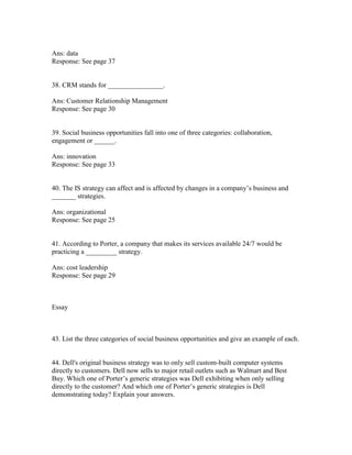 Strategic Management of Information Systems international student ...