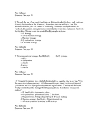 Strategic Management of Information Systems international student ...