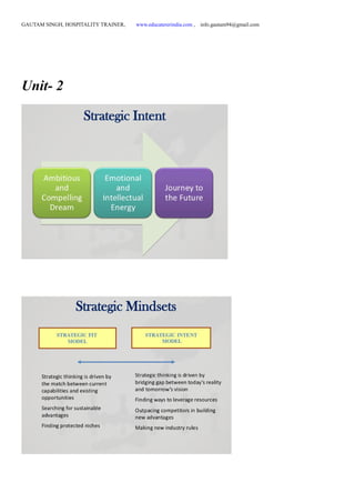 GAUTAM SINGH, HOSPITALITY TRAINER, www.educatererindia.com , info.gautam94@gmail.com
Unit- 2
 